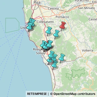 Mappa Via di Poggiberna, 56040 Castellina Marittima PI, Italia (10.811)