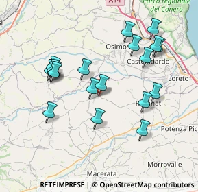 Mappa Via Ezra Weston Loomis Pound 17 Fraz, 62010 Montefano MC, Italia (7.8265)