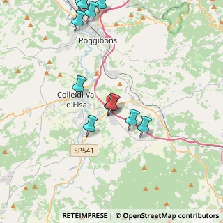Mappa Raccordo Autostradale Firenze - Siena, 53034 Colle di Val D'Elsa SI, Italia (5.01667)