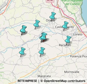 Mappa SP Montefano-Recanati, 62010 Montefano MC, Italia (5.94182)