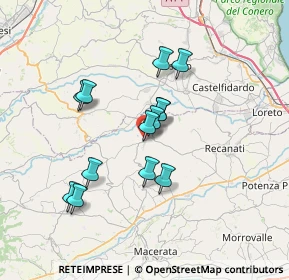 Mappa Via Servi di Maria, 62010 Montefano MC, Italia (5.98154)