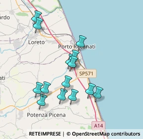 Mappa Via dell'Industria, 62017 Porto Recanati MC, Italia (3.565)