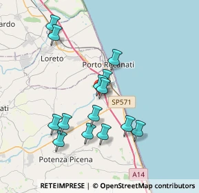 Mappa Via Enrico Mattei, 62017 Porto Recanati MC, Italia (3.52357)