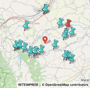 Mappa Via Pettovallone, 62011 Cingoli MC, Italia (8.3405)