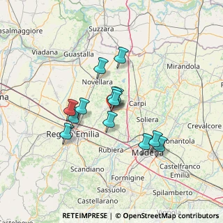 Mappa Via Monsignor Giuseppe Bonacini, 42015 Correggio RE, Italia (11.09615)