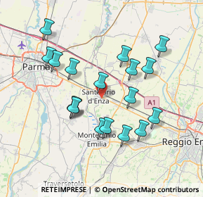 Mappa 42049 Sant'Ilario d'Enza RE, Italia (7.03944)