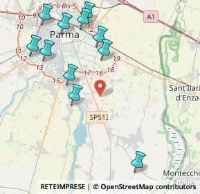 Mappa Str. Bassa Antica, 43123 Parma PR, Italia (4.90727)