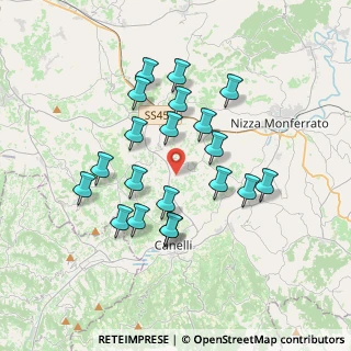 Mappa Regione Marziano, 14050 San Marzano Oliveto AT, Italia (3.3215)