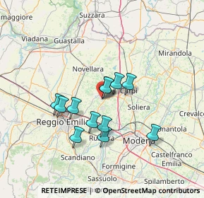 Mappa Via A. Verzelloni, 42015 Correggio RE, Italia (10.91333)