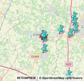 Mappa Via A. Verzelloni, 42015 Correggio RE, Italia (4.46364)