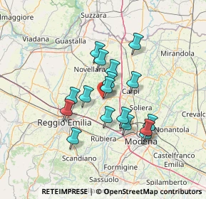 Mappa Via Quattro Giornate di Napoli, 42015 Correggio RE, Italia (11.03529)