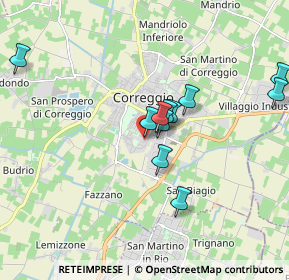 Mappa Via Quattro Giornate di Napoli, 42015 Correggio RE, Italia (1.61273)