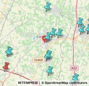 Mappa Via Quattro Giornate di Napoli, 42015 Correggio RE, Italia (6.2785)