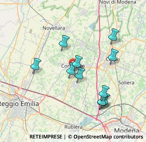 Mappa Via Quattro Giornate di Napoli, 42015 Correggio RE, Italia (6.89273)