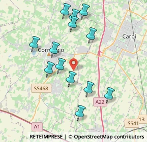 Mappa Via Fossa Faiella, 42015 Correggio RE, Italia (3.94385)