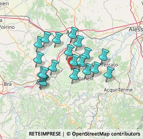 Mappa VIA CANELLI, 14055 Boglietto AT, Italia (10.9695)