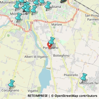 Mappa Via Padre Angelo Rouby, 43123 Porporano PR, Italia (3.8485)