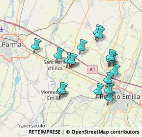 Mappa Strada Provinciale, 42049 Calerno RE, Italia (7.13235)