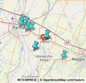 Mappa Via Ferruccio Parri, 42049 Sant'Ilario d'Enza RE, Italia (6.44)