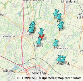 Mappa Via Soliera Cavezzo, 41019 Soliera MO, Italia (6.63643)