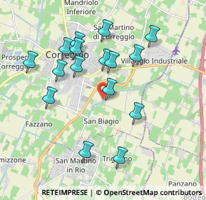 Mappa Via S. Biagio, 42015 Correggio RE, Italia (1.88125)
