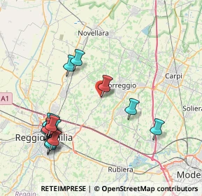 Mappa Via Budrio, 42015 Correggio RE, Italia (9.32294)