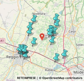 Mappa Via Budrio, 42015 Correggio RE, Italia (7.1035)