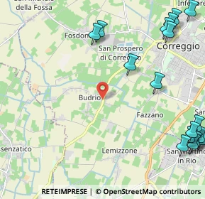 Mappa Via Budrio, 42015 Correggio RE, Italia (3.36444)