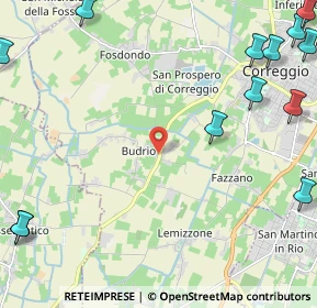 Mappa Via Budrio, 42015 Correggio RE, Italia (3.61231)