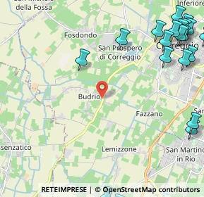 Mappa Via Budrio, 42015 Correggio RE, Italia (3.4335)