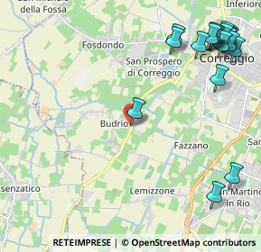Mappa Via Budrio, 42015 Correggio RE, Italia (3.102)