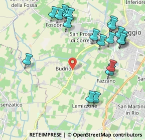 Mappa Via Budrio, 42015 Correggio RE, Italia (2.465)