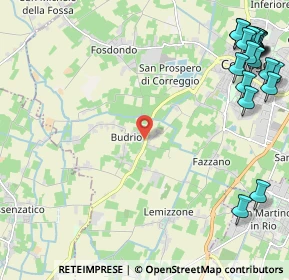Mappa Via Budrio, 42015 Correggio RE, Italia (3.3975)