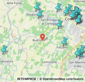 Mappa Via Budrio, 42015 Correggio RE, Italia (3.2605)