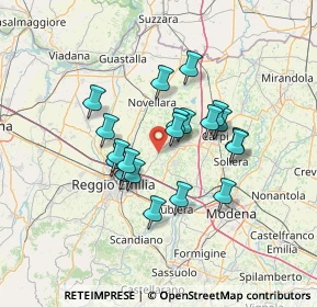 Mappa Via Budrio, 42015 Correggio RE, Italia (10.921)