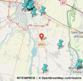 Mappa Strada Provinciale Traversetolo, 43123 Botteghino PR, Italia (6.3695)