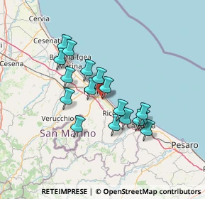 Mappa Via Bernardino Varisco, 47924 Rimini RN, Italia (11.77)