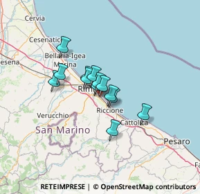 Mappa Via Amedeo Avogadro, 47924 Rivazzurra RN, Italia (8.13077)