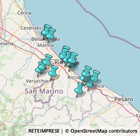 Mappa Via Amedeo Avogadro, 47924 Rivazzurra RN, Italia (9.59278)