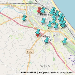 Mappa Via della Gazzella, 47923 Rimini RN, Italia (2.5335)