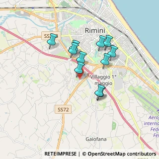 Mappa Via della Gazzella, 47923 Rimini RN, Italia (1.48)