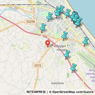 Mappa Via della Gazzella, 47923 Rimini RN, Italia (2.965)