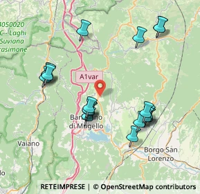 Mappa Via Erbaia Montecarelli, 50031 Barberino di Mugello FI, Italia (8.153)