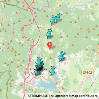 Mappa Via Erbaia Montecarelli, 50031 Barberino di Mugello FI, Italia (4.042)