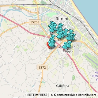 Mappa Via della Grotta Rossa, 47923 Rimini RN, Italia (1.2995)