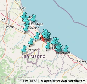 Mappa Via della Grotta Rossa, 47923 Rimini RN, Italia (10.5635)