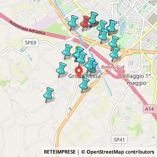 Mappa Via della Grotta Rossa, 47923 Rimini RN, Italia (0.9615)