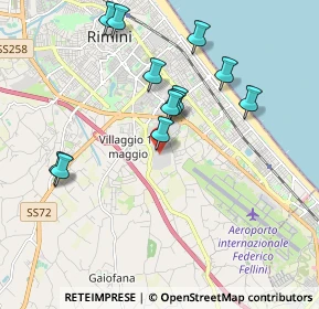 Mappa Centro Direzionale Ovest, 47924 Rimini RN, Italia (1.905)