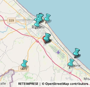 Mappa Centro Direzionale Ovest, 47924 Rimini RN, Italia (3.444)