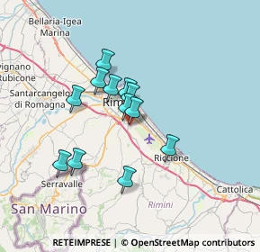 Mappa Centro Direzionale Ovest, 47924 Rimini RN, Italia (5.3875)